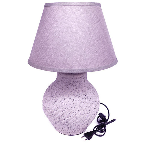 Attractive Raw Stone Base Table Lamp with Lampshade