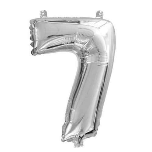 Foil Balloon Number "7" - Silver