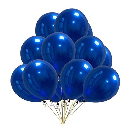 Blue Latex Balloons - 100 Pcs Pack