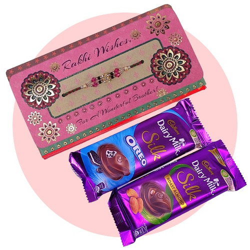 Cadbury Chocolates With Rakhi Card Combo