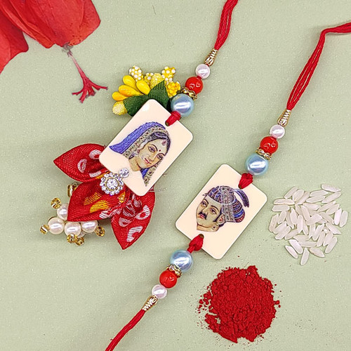 Bhaiya Bhabhi Pair Rakhi Set