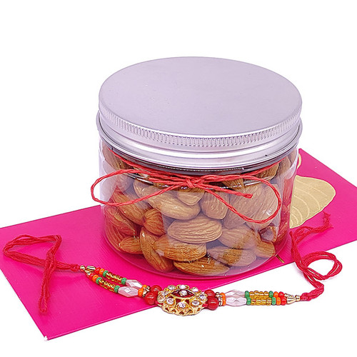 Rakhi with Almonds and Cash Sagun Option