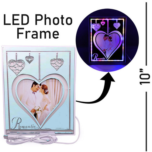 Love Photo Frame With LED Lights Square Shape 10"