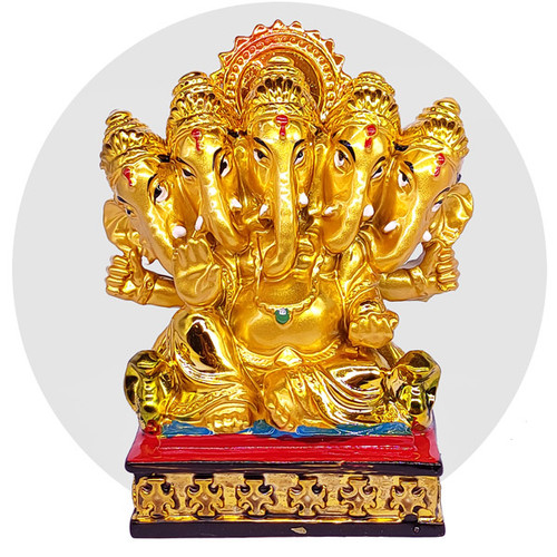Panchamukhi Ganesha Statue for Vastu Success 4.5"