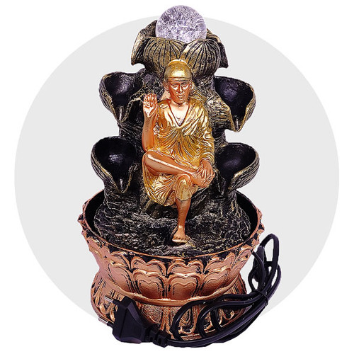 Sri Sai Baba Blessing Water Fountain 9"