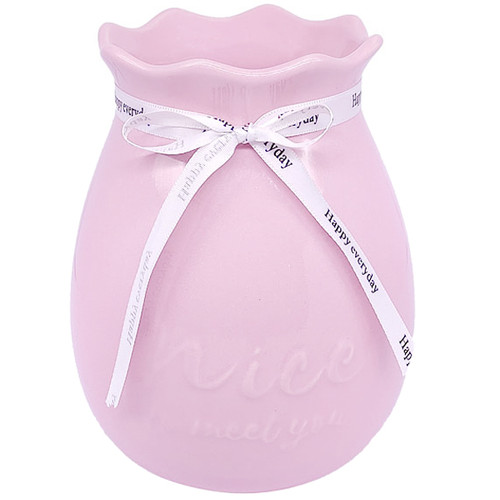Soft Baby Pink Flower Vase Home Decor