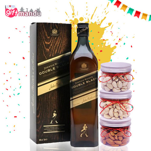 JW Double Black 750ml & Popular Dry Nuts Snack Jar Combo
