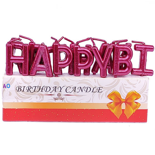Happy Birthday Alphabet Candle Pack of 13 - Pink