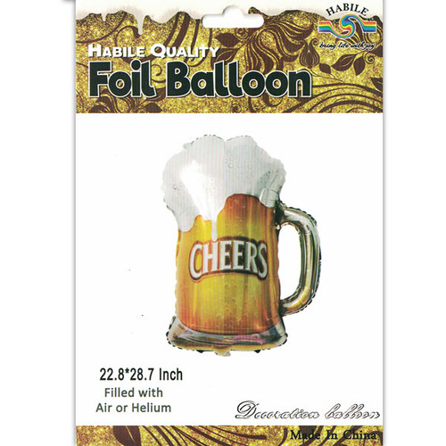 Cheers Beer Mug design Party Foil Balloon