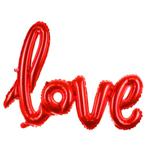 Romantic Love Foil Balloon Decor - Red