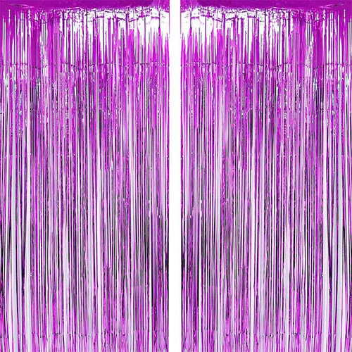Metallic Purple Foil Curtain Fringe Party Decor