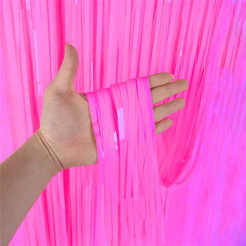 Pink Foil Curtain Backdrop Party Decor