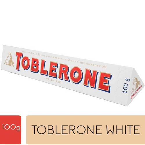 Toblerone White Swiss Chocolate 100g in Box with Your Message