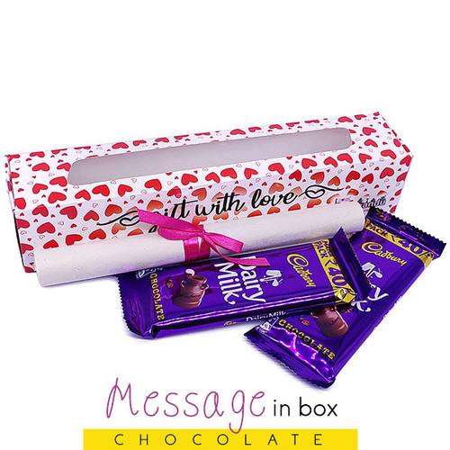 Cadbury Dairy Milk Chocolates in Box with Your Message Cadbury Dairy Milk Chocolates in Box with Your Message