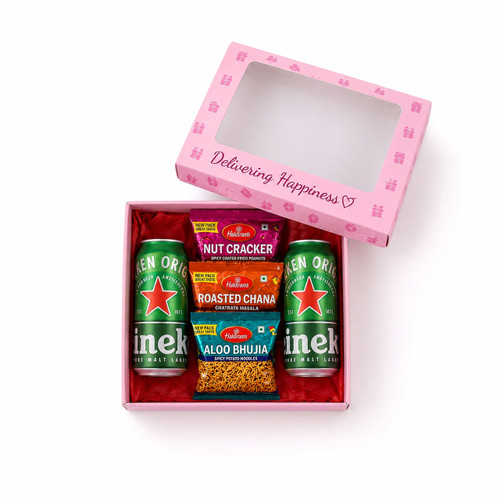 Heineken Beer And Namkeen Hamper Gift Box