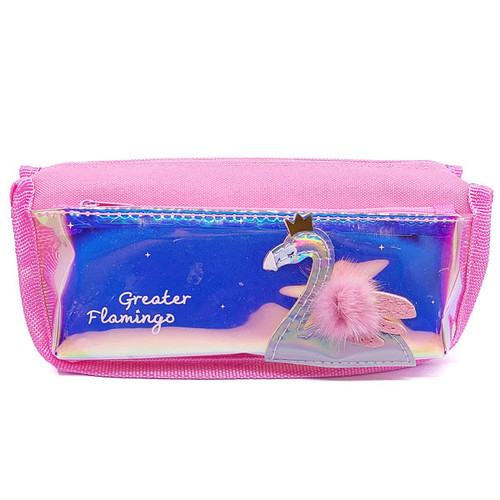 Greater Flamingo Pink Soft Pencil/ Cosmetic Purse Case