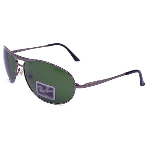 Green Lens Metal Sunglasses With Zipper Hard Case