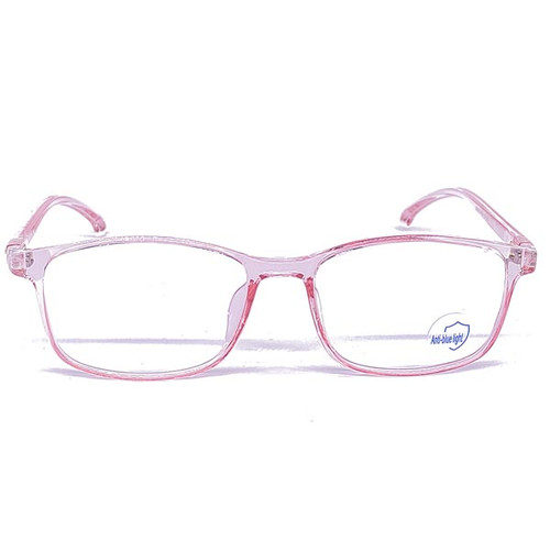 Blue Ray Cut Pink Transparent Eyeglass for Girls