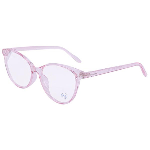 Cat Eye Design Blue Ray Cut Pink Transparent Eyeglass