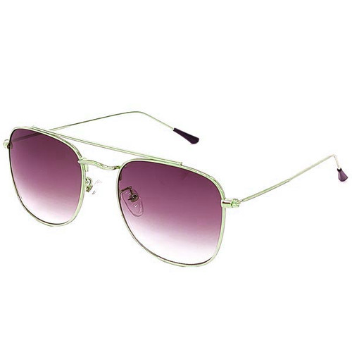 Bluish Brown Shaded Stylish Metal Frame Sunglasses