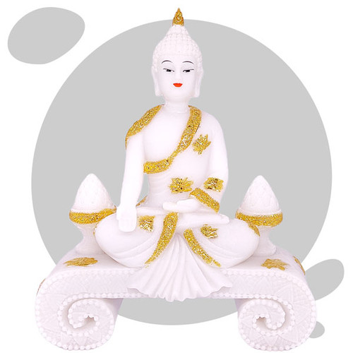 Home Decor Marble Anshan Sitting Buddha 9'' tall
