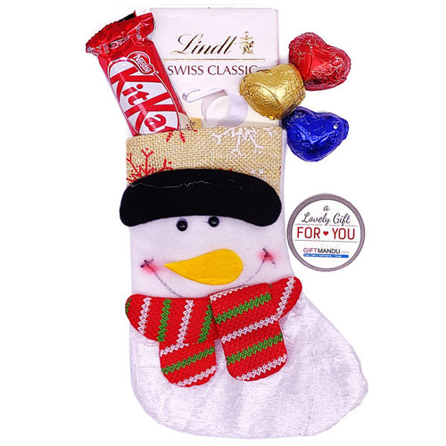 Christmas Stocking Filled with Lindt, Kitkat & Gourmet Chocolates