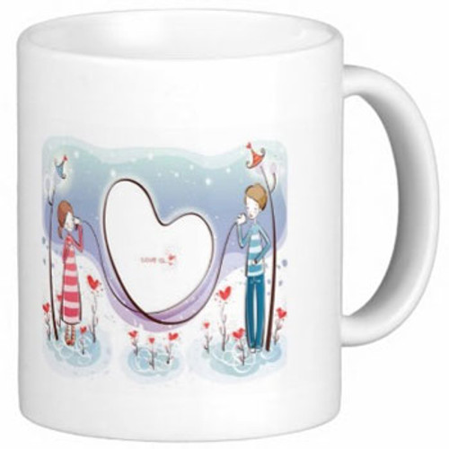 Valentine Love Mug With Personalized Message Print (String Talk)