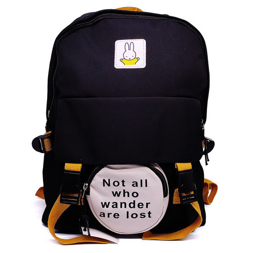 Black & Yellow Spacious Backpack School Bag
