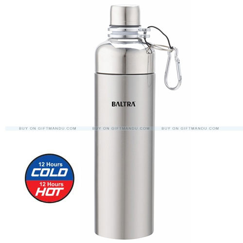 Baltra Stainless Steel Sports Bottle 600ml Rider (BSL 227) 12hrs Hot & Cold