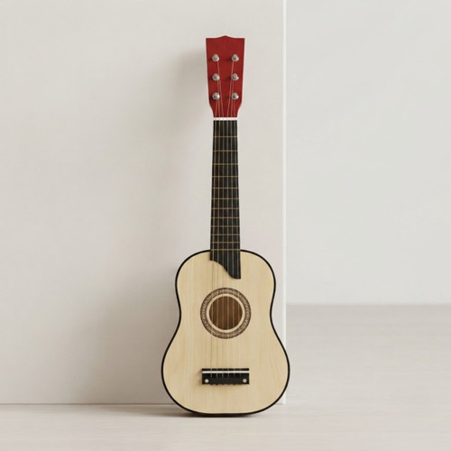 Acoustic 6 Strings Light Brown Learning Guitar For Kids