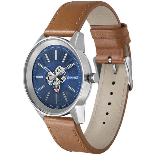 Sonata Blue Dial Unveil Analog Watch for Men (7133SL02)