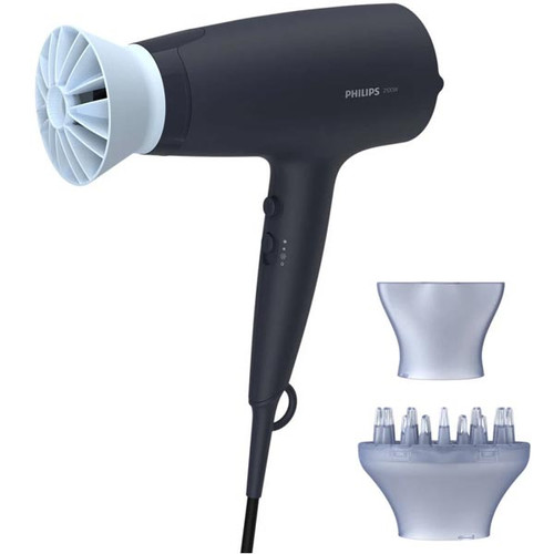 Philips 2100W Black and Blue Hairdryer (BHD360/20)