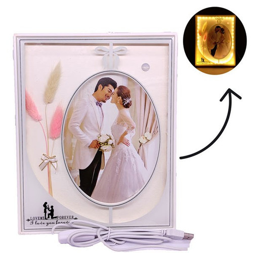 LED Lighting Couple Photo Frame 13"