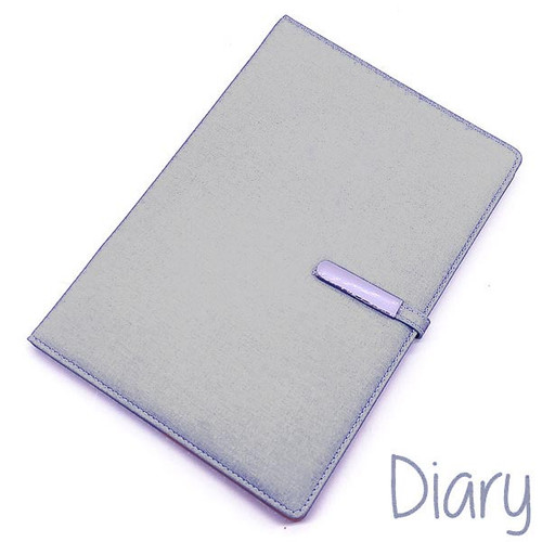 Premium Quality Diary PU Leather Notebook - Grey