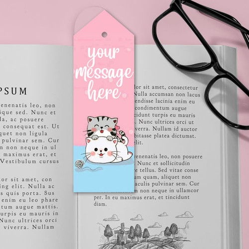 Custom Message Print Bookmark for Book Lover