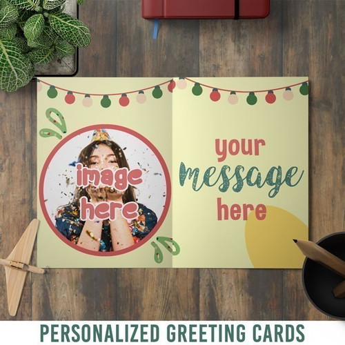 Personalized Greeting Card with Your Own Photo & Message
