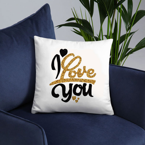 "I Love You" Printed Cushion Gift
