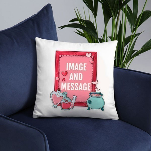 Personalized Photo And Message Print Cushion