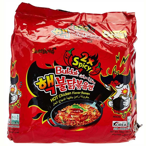 Samyang Buldak 2X Spicy Hot Chicken Flavor Ramen (Pack of 5) Samyang Buldak 2X Spicy Hot Chicken Flavor Ramen (Pack of 5)