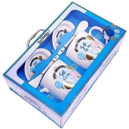'Happy Birthday' Wishes Ceramic Coffee Mug Gift Set