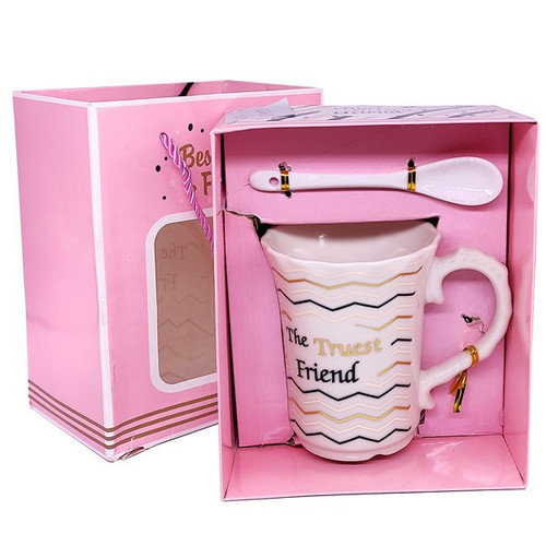 'The Truest Friend' Printed Ceramic Coffee Mug Gift Bag