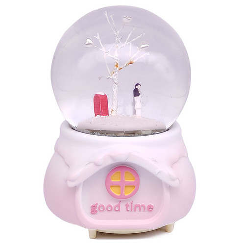 'Good Times' Printed Snow Globe Music Box