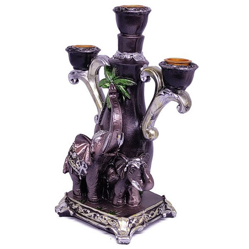 Beautiful Antique Couple Elephant Clock (9.5 Inch)