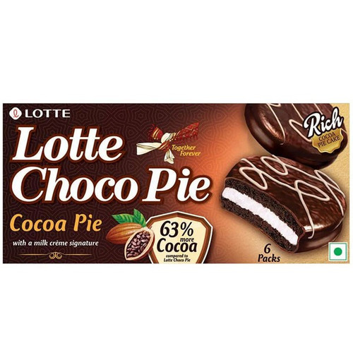 Lotte Choco Pie Rich Cocoa Pie 168g - 6 Packs