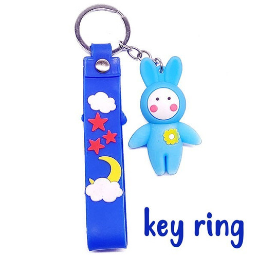 Silicone Blue Bunny Rabbit Key-chain