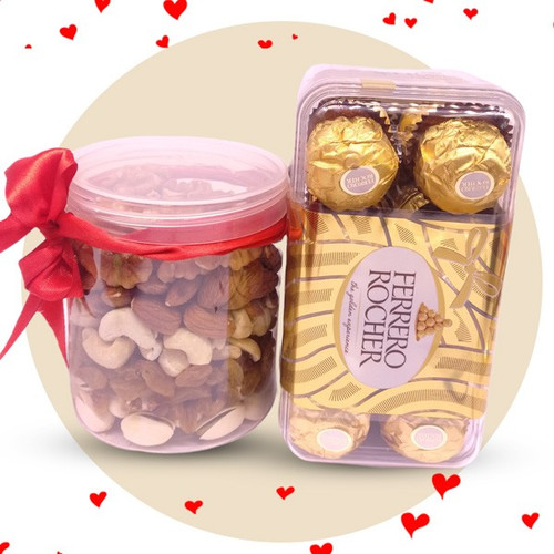 Mix Dry Nuts & Ferrero Rocher Combo