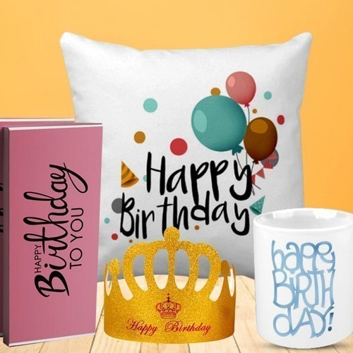 Gift Combo For Birthday Special With Personalised Message Printed on Chocolate Wrapper