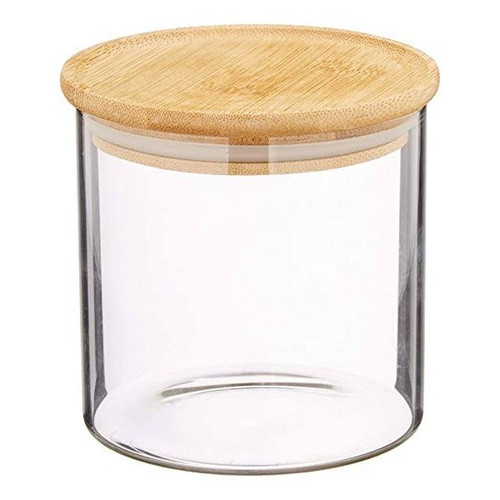 Glass Jar With Bamboo Silicon Sealed Lid