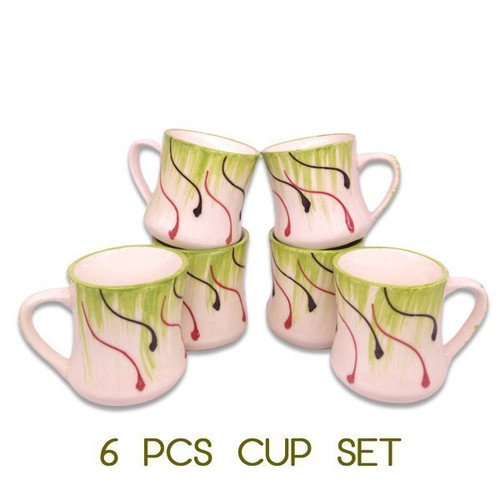 6 Pcs/Set Elegant Design Printed Ceramic Cup
