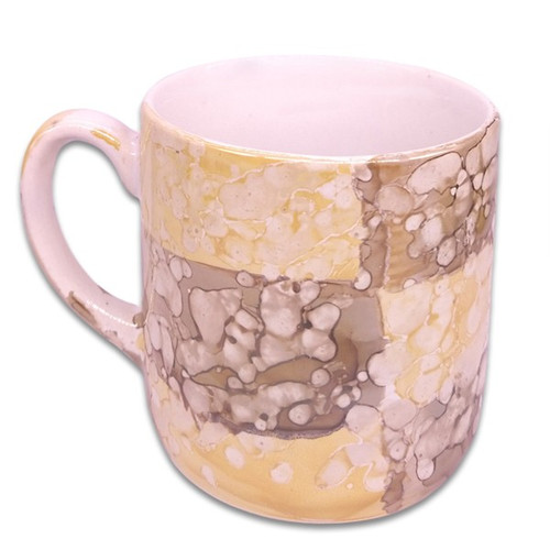 Beautiful Texture Brown/Yellow Ceramic Cup (Set of 6)